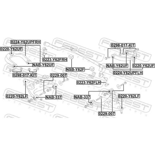 Rameno zavesenia kolies 0224-Y62UPFRH /FEBEST/ - obr. 1