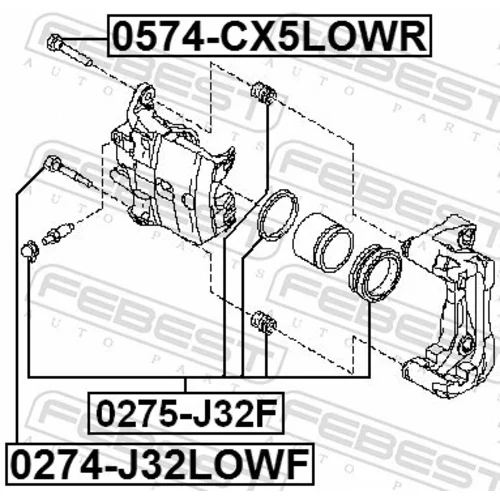 Opravná sada brzdového strmeňa 0275-J32F /FEBEST/ - obr. 1