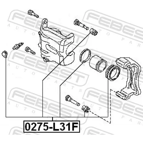 Opravná sada brzdového strmeňa 0275-L31F /FEBEST/ - obr. 1
