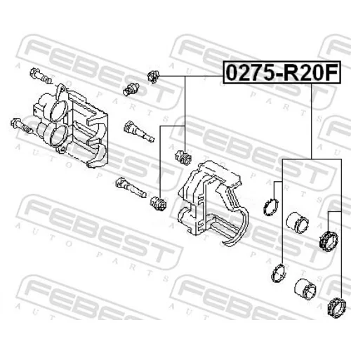 Opravná sada brzdového strmeňa 0275-R20F /FEBEST/ - obr. 1