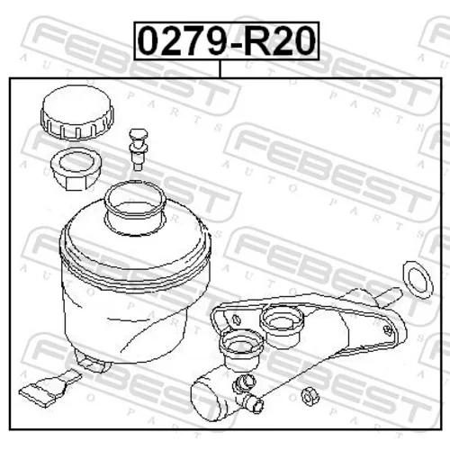 Hlavný brzdový valec 0279-R20 /FEBEST/ - obr. 1