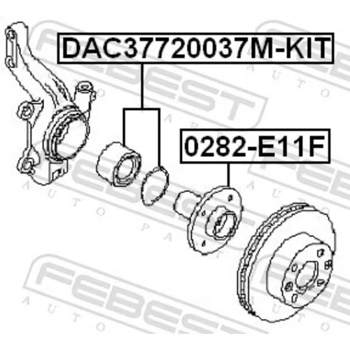 Náboj kolesa 0282-E11F /FEBEST/ - obr. 1