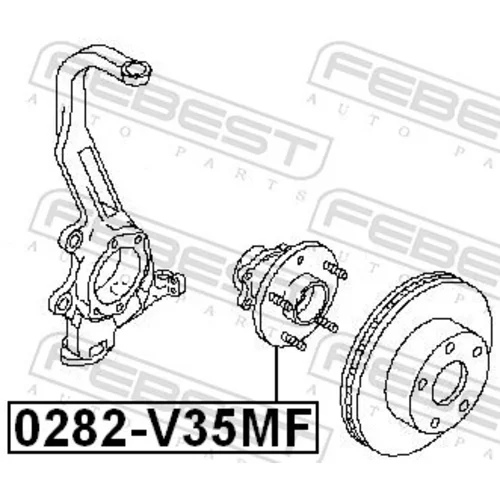 Náboj kolesa 0282-V35MF /FEBEST/ - obr. 1