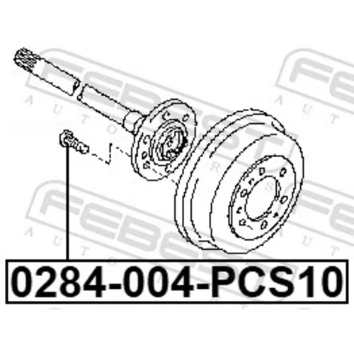 Čap kolesa 0284-004-PCS10 /FEBEST/ - obr. 1