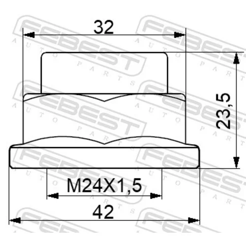 Matica hnacej poloosi 0298-NHUB01 /FEBEST/ - obr. 1