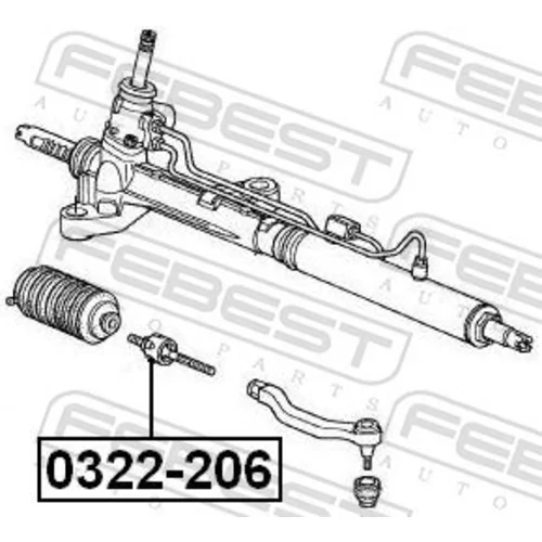 Axiálny čap tiahla riadenia 0322-206 /FEBEST/ - obr. 1