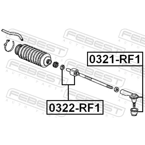 Axiálny čap tiahla riadenia 0322-RF1 /FEBEST/ - obr. 1