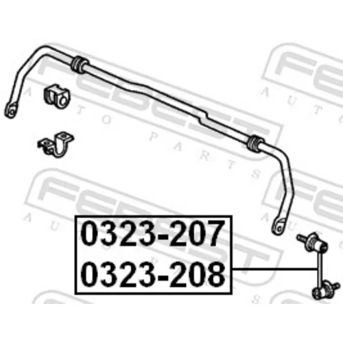 Tyč/Vzpera stabilizátora 0323-207 /FEBEST/ - obr. 1