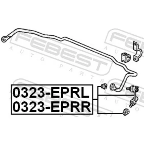 Tyč/Vzpera stabilizátora 0323-EPRR /FEBEST/ - obr. 1