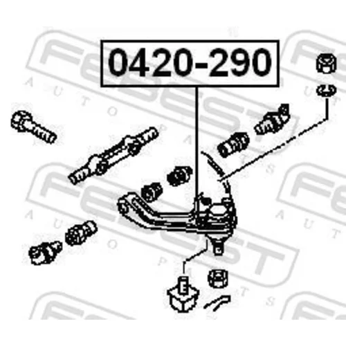 Zvislý/nosný čap 0420-290 /FEBEST/ - obr. 1