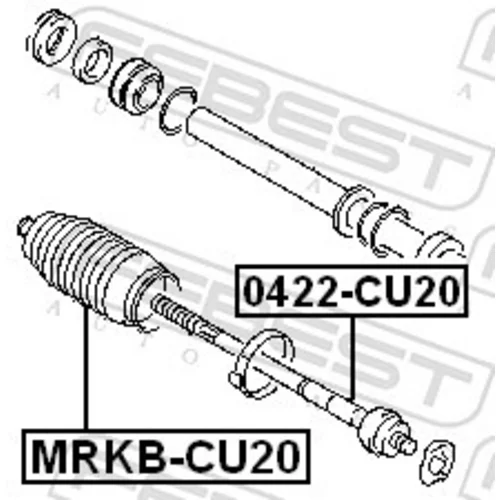 Axiálny čap tiahla riadenia 0422-CU20 /FEBEST/ - obr. 1