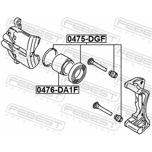 Piest brzdového strmeňa 0476-DA1F /FEBEST/ - obr. 1