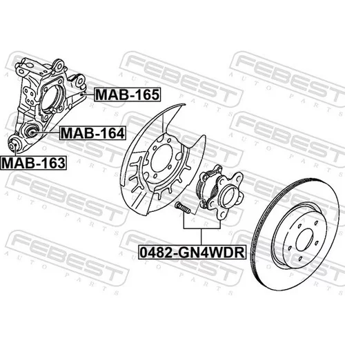 Náboj kolesa 0482-GN4WDR /FEBEST/ - obr. 1