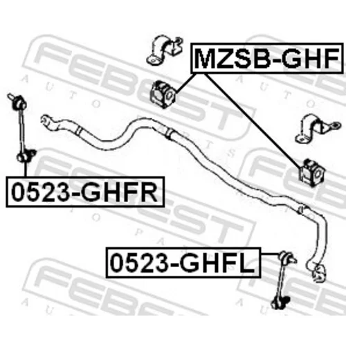 Tyč/Vzpera stabilizátora 0523-GHFR /FEBEST/ - obr. 1