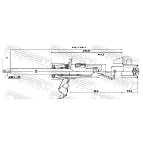 Tlmič pérovania 05665298FL /FEBEST/ - obr. 1