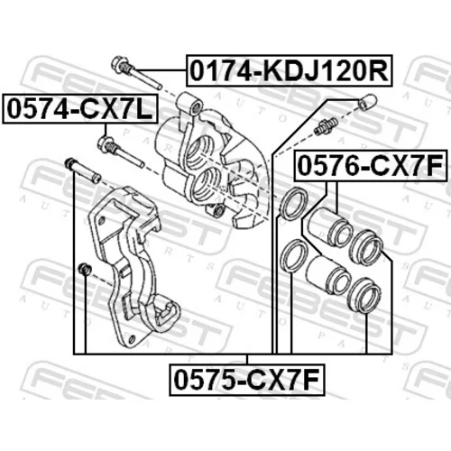 Opravná sada brzdového strmeňa 0575-CX7F /FEBEST/ - obr. 1