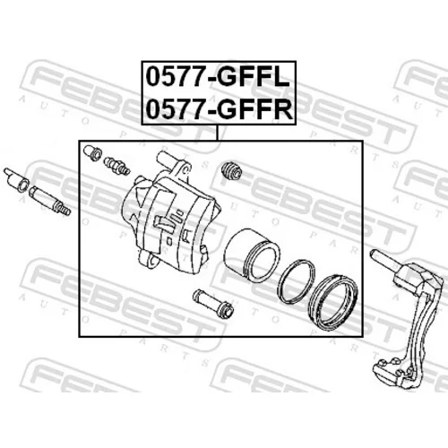 Brzdový strmeň 0577-GFFR /FEBEST/ - obr. 1