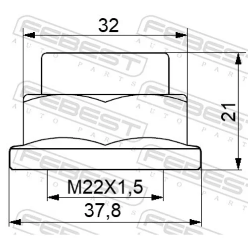 Matica hnacej poloosi 0598-NHUB01 /FEBEST/ - obr. 1