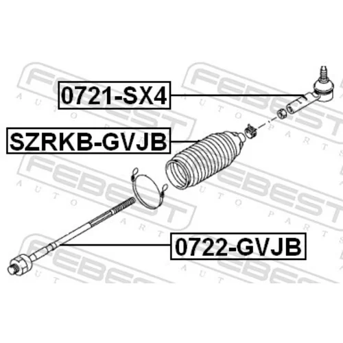 Axiálny čap tiahla riadenia 0722-GVJB /FEBEST/ - obr. 1