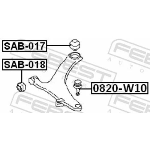 Zvislý/nosný čap 0820-W10 /FEBEST/ - obr. 1