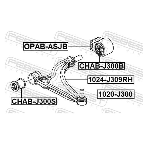 Rameno zavesenia kolies 1024-J309RH /FEBEST/ - obr. 1