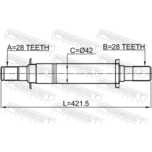 Hnací hriadeľ 1212-CM10AT2WD /FEBEST/ - obr. 1