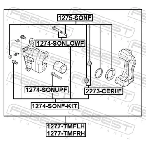 Brzdový strmeň 1277-TMFLH /FEBEST/ - obr. 1