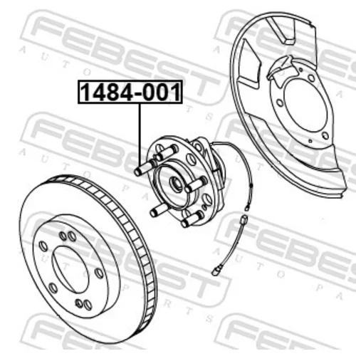 Čap kolesa 1484-001 /FEBEST/ - obr. 1