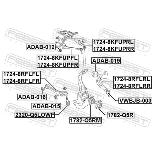 Rameno zavesenia kolies 1724-8RFLRL /FEBEST/ - obr. 1