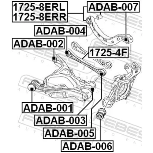 Rameno zavesenia kolies 1725-4F /FEBEST/ - obr. 1