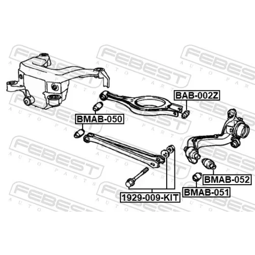 Skrutka pre nastavenie odklonu kolesa 1929-009-KIT /FEBEST/ - obr. 1