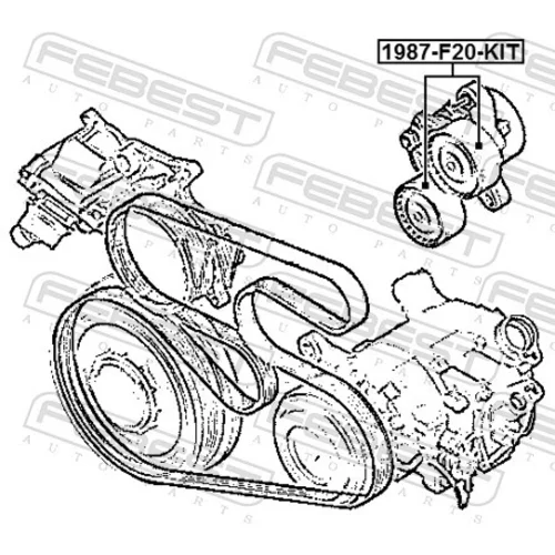 Napínacia kladka rebrovaného klinového remeňa 1987-F20-KIT /FEBEST/ - obr. 1