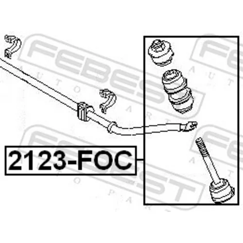 Tyč/Vzpera stabilizátora 2123-FOC /FEBEST/ - obr. 1