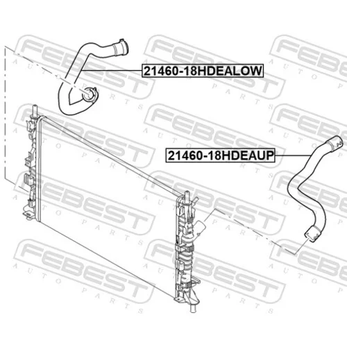 Potrubie chladiacej kvapaliny 21460-18HDEAUP /FEBEST/ - obr. 1