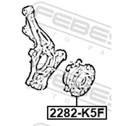 Náboj kolesa 2282-K5F /FEBEST/ - obr. 1