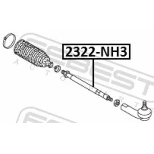 Axiálny čap tiahla riadenia 2322-NH3 /FEBEST/ - obr. 1