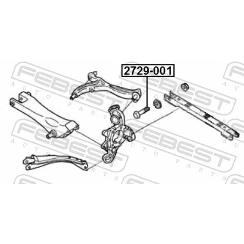 Skrutka pre nastavenie odklonu kolesa 2729-001 /FEBEST/ - obr. 1