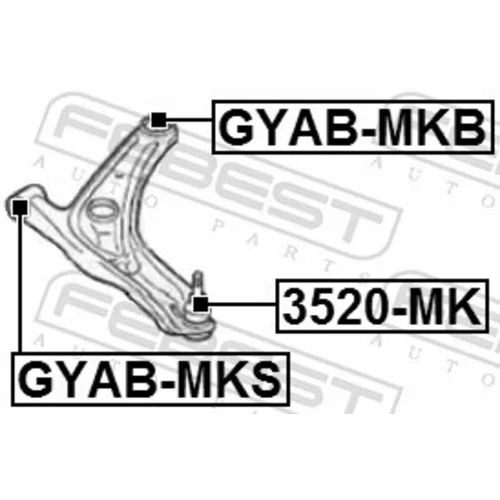 Zvislý/nosný čap 3520-MK /FEBEST/ - obr. 1