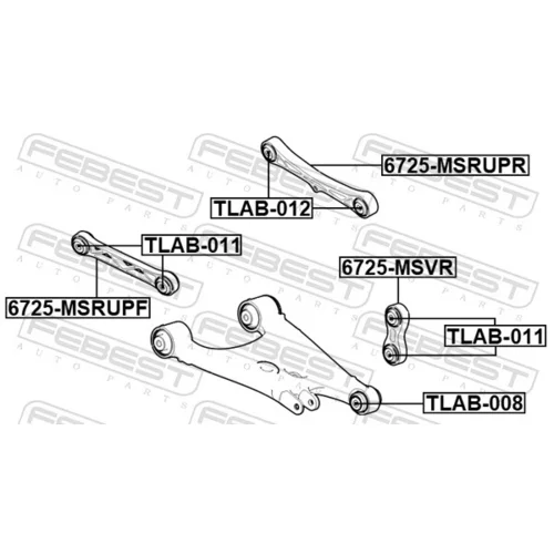 Rameno zavesenia kolies 6725-MSRUPR /FEBEST/ - obr. 1