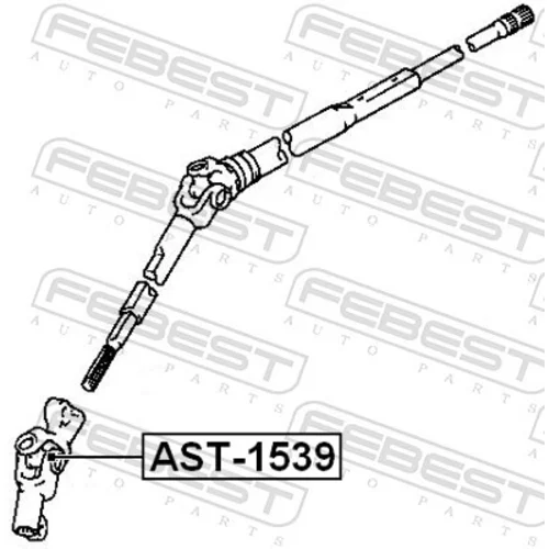 Kĺb hriadeľa riadenia AST-1539 /FEBEST/ - obr. 1