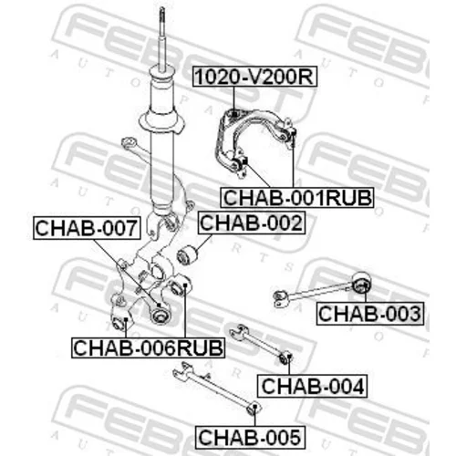 Uloženie riadenia CHAB-001RUB /FEBEST/ - obr. 1