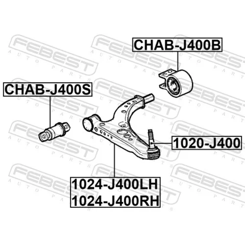 Uloženie riadenia CHAB-J400B /FEBEST/ - obr. 1