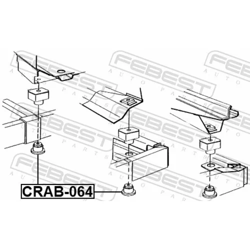 Uloženie tela nápravy CRAB-064 /FEBEST/ - obr. 1