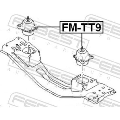Uloženie motora FM-TT9 /FEBEST/ - obr. 1