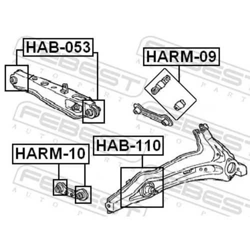 Uloženie riadenia HAB-053 /FEBEST/ - obr. 1