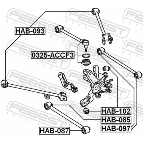 Uloženie riadenia HAB-087 /FEBEST/ - obr. 1