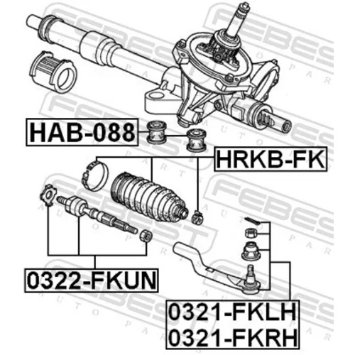 Uloženie prevodovky riadenia HAB-088 /FEBEST/ - obr. 1
