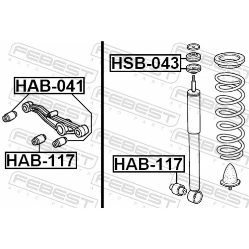 Puzdro, tlmič HAB-117 /FEBEST/ - obr. 1