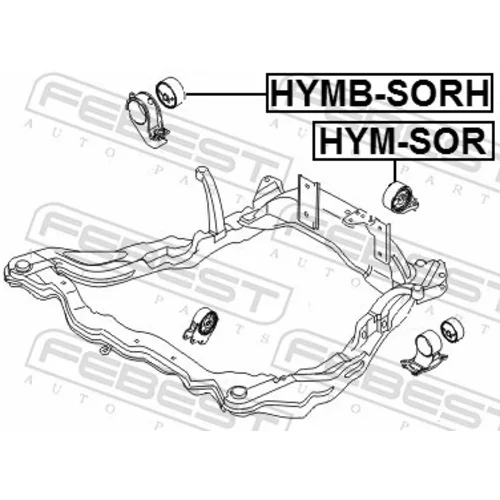 Uloženie motora HYMB-SORH /FEBEST/ - obr. 1