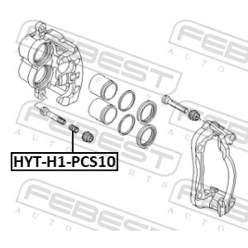 Sada príslušenstva brzdového strmeňa HYT-H1-PCS10 /FEBEST/ - obr. 1